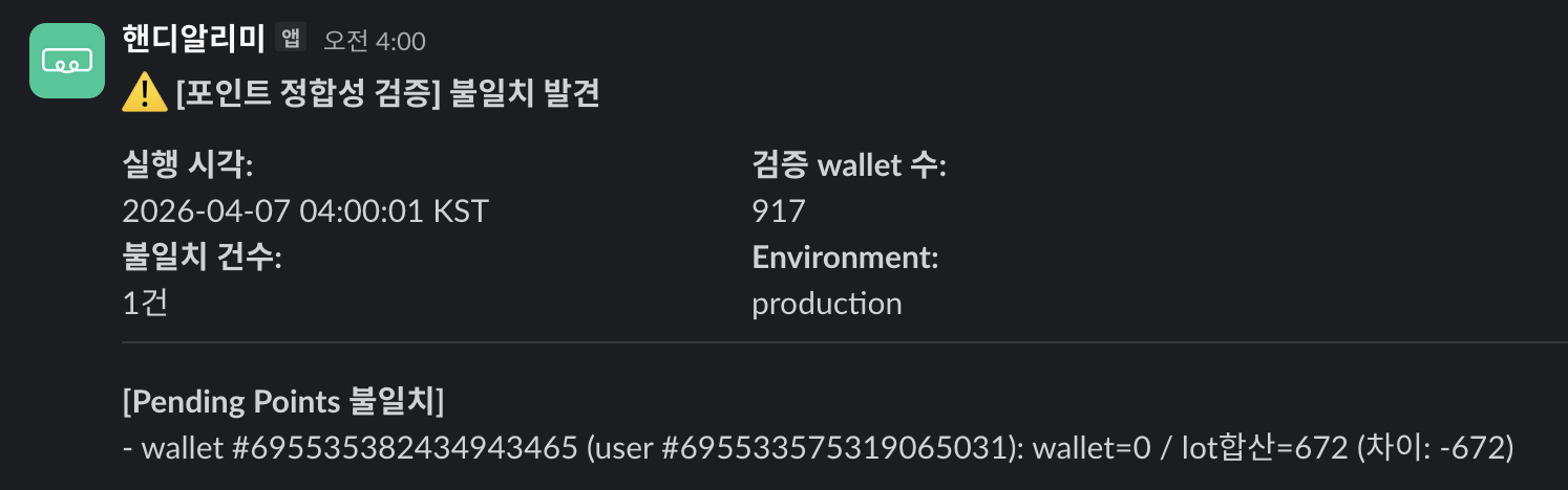 포인트 도메인의 운영 버그와 해결 전략